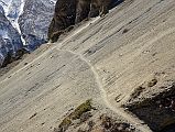 17 Steep and Unstable Scree Slope On The Lower Trail From Tilicho Peak Hotel To Tilicho Base Camp Hotel 